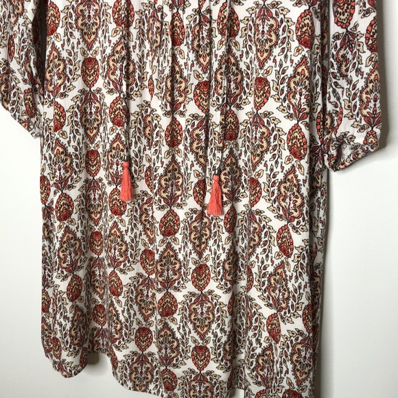 DR2 Floral Boho Dress Cream Size S - Picture 4 of 10